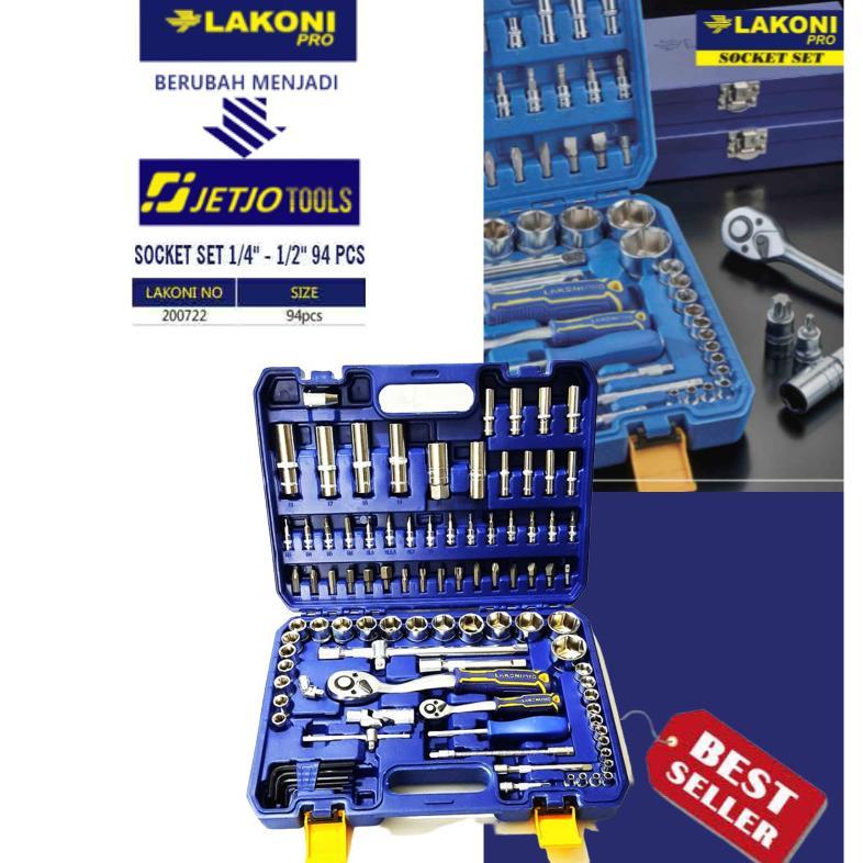 LARIS JETJO / LAKONI PRO KUNCI SOK SET KUNCI SHOCK SOCKET SET 94 PCS