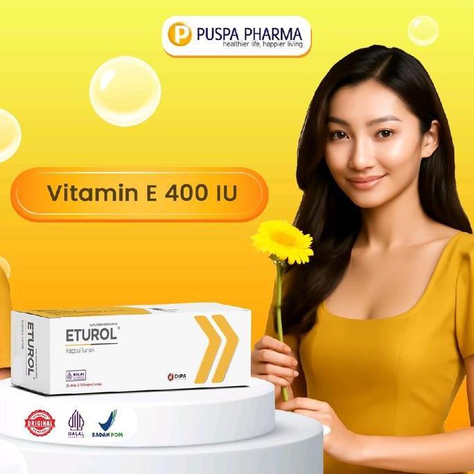 Higher- Eturol - Suplementasi Vitamin E 400 Iu - 100 Kapsul/Box - Bpom & Halal