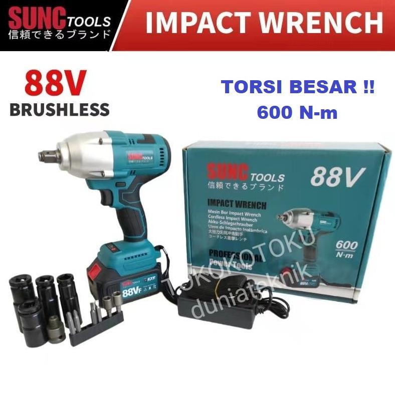 LARIS CORDLESS IMPACT WRENCH 600 N-M SUNC TOOLS BRUSHLESS SUNC 88V | JLD 48S