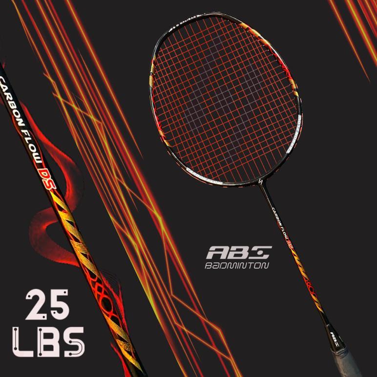 PREMIUM RAKET BADMINTON CARBON FLOW SERIES TARIKAN MESIN 25 LBS
