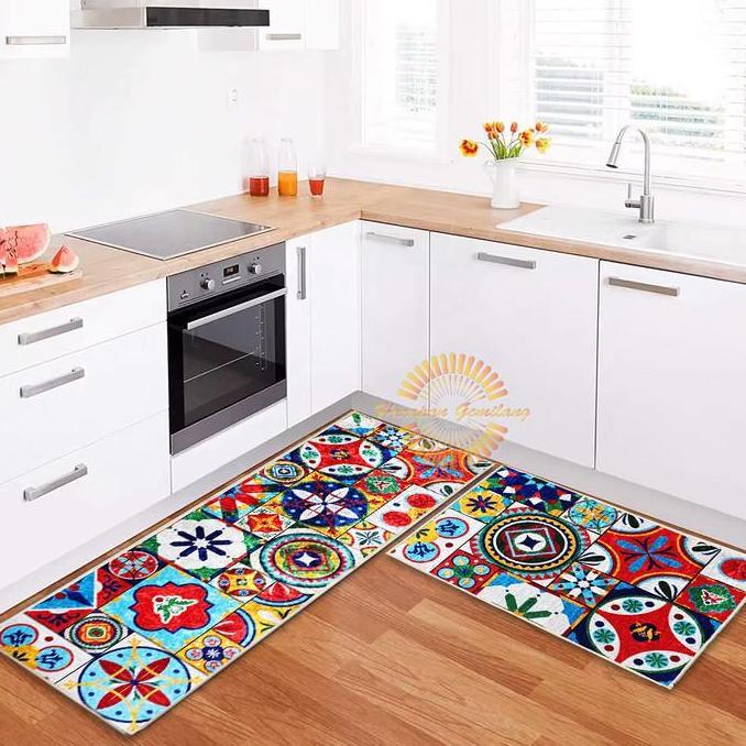Keset Kaki Anti Slip Alas Lantai Dapur Kitchen Floor Mat Glossy 1 Set