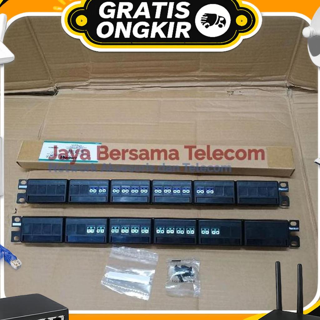 Panduit Patch Panel Fo 24Core Lc Om3/Om4 Multimode Dan Lc Singlmode | Patch Panel Fiber Optik 24Core