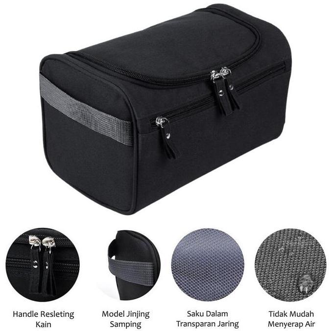 NEW TAS TRAVEL PERALATAN MANDI POUCH TEMPAT PERLENGKAPAN HANDUK SABUN PRIA ORI