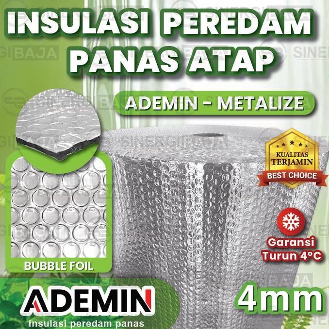 Insulasi Atap Rumah - Aluminium Bubble Foil - Peredam Panas Atap - Bubble Roll Metalize Foil - Bubbl