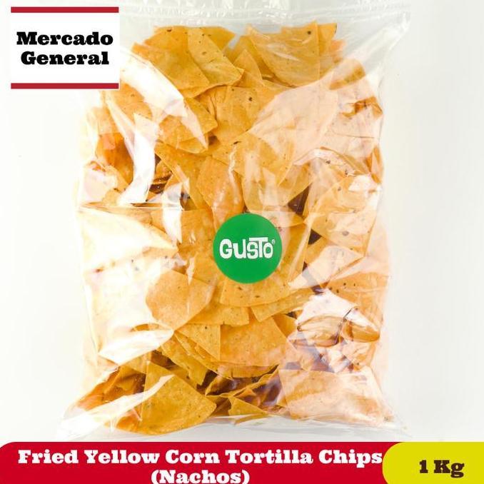 Fried Yellow Corn Tortilla Chips (Plain Nachos) - 1 kg