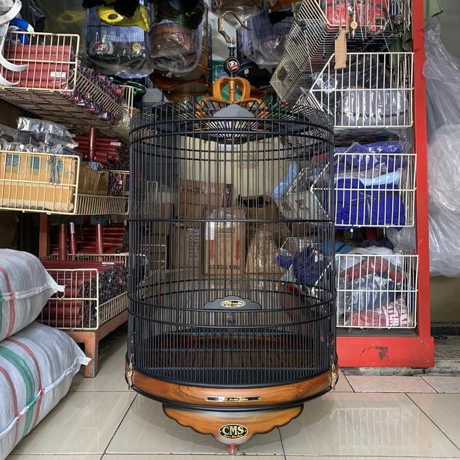 NEW SANGKAR KANDANG BURUNG MURAI NO.2 JATI NATURAL BADAN HITAM ASLI JEPARA ORI