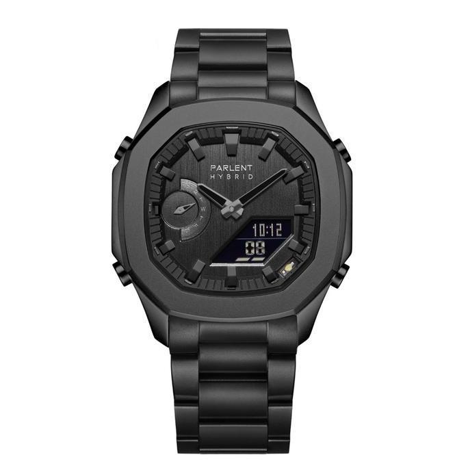Parlent Gallant Hybrid Steel - Jam Tangan Pria 42mm, Japan Quartz Movement, Waterproof 5ATM (50M), S