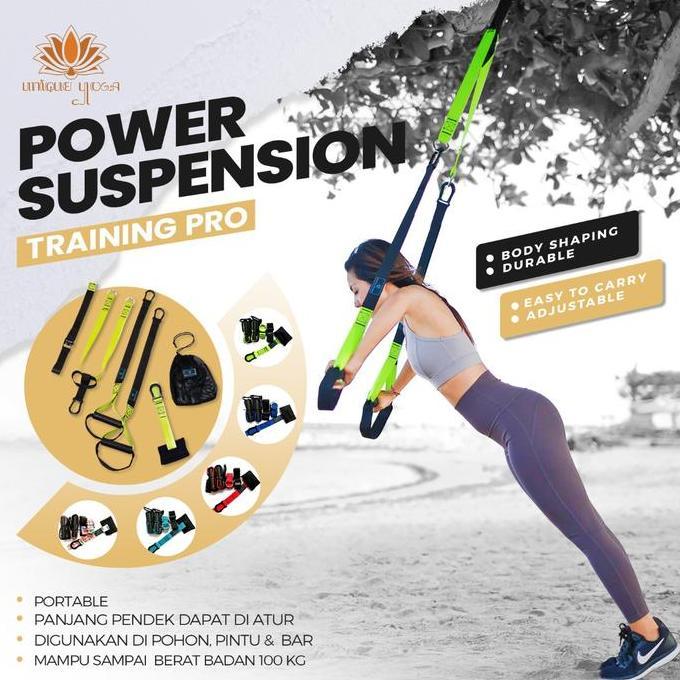 yustika767 - trx suspension training fitness yoga workout / alat olahraga / trx pro