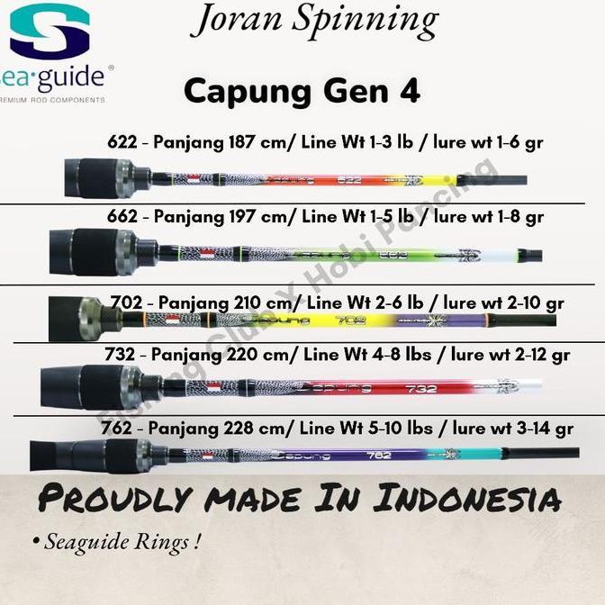 Joran UL Capung gen 4 By Relix Nusantara, Joran Ultralight , Capung gen 4 622 662 702 732 762. Seagu