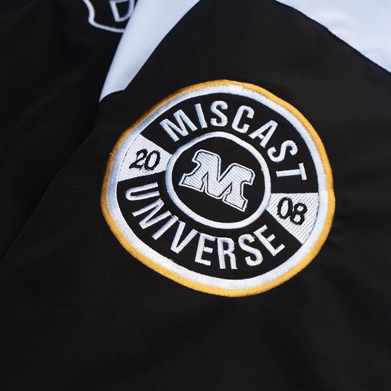 EXCLUSIVE MISCAST VARSITY JACKET VINTAGE CHAVEZ HITAM