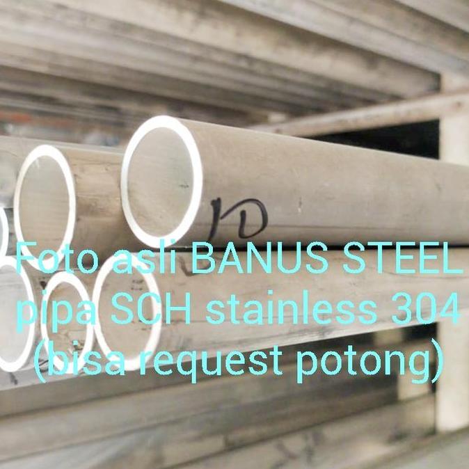 Pipa schedule 3" inch stainless sch 10 OD 89 mm tebal 3 mm (304)