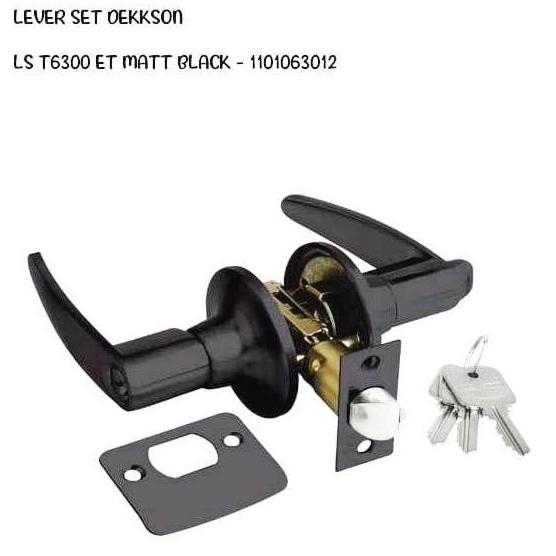 LEVER SET DEKKSON LS T6300 ET MATT BLACK Set Handle Lever LS 6300 Entrance Hitam T6300 Black Set Lev