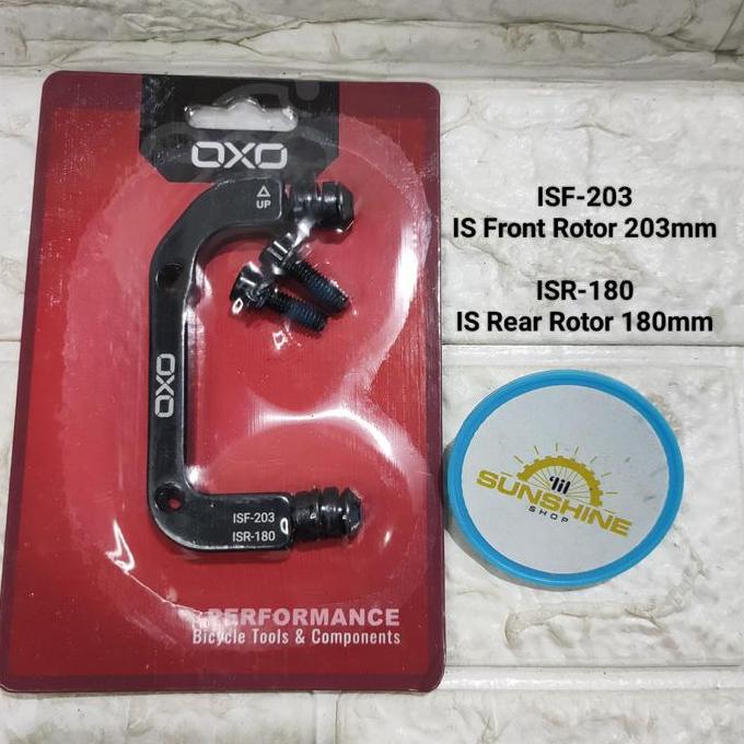 Adaptor Disc Brake Baut Samping OXO ISF-203 Depan Rotor 203mm / ISR-180 Belakang Rotor 180mm Sepeda 