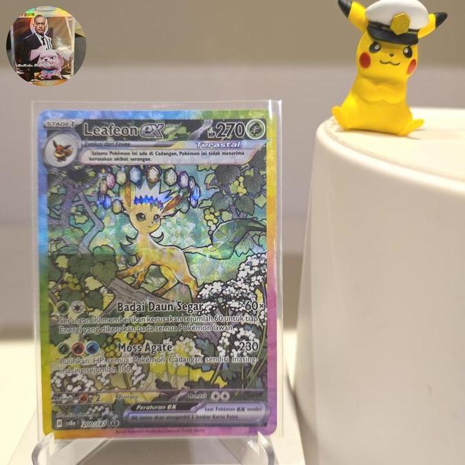Leafeon Ex Sar sv8a kartu pokemon festival terastal tcg indo