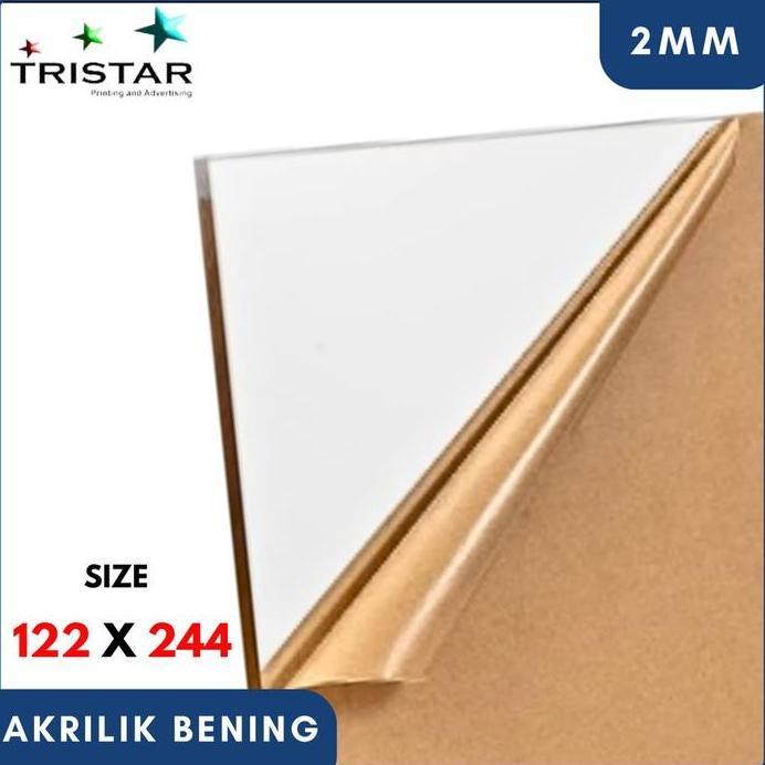 akrilik lembaran merk royal (uk 122 x 244 cm) bening 2mm