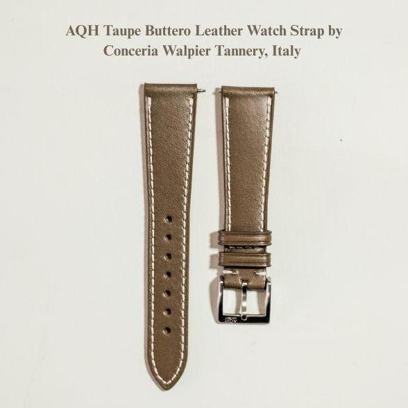AQH Ltd Release Taupe Buttero Leather Watch Strap by Conceria Walpier Italy/Watch Strap/Strap Jam/ T