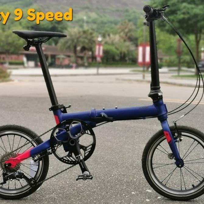 Camp Hazy 9 speed Folding Bike