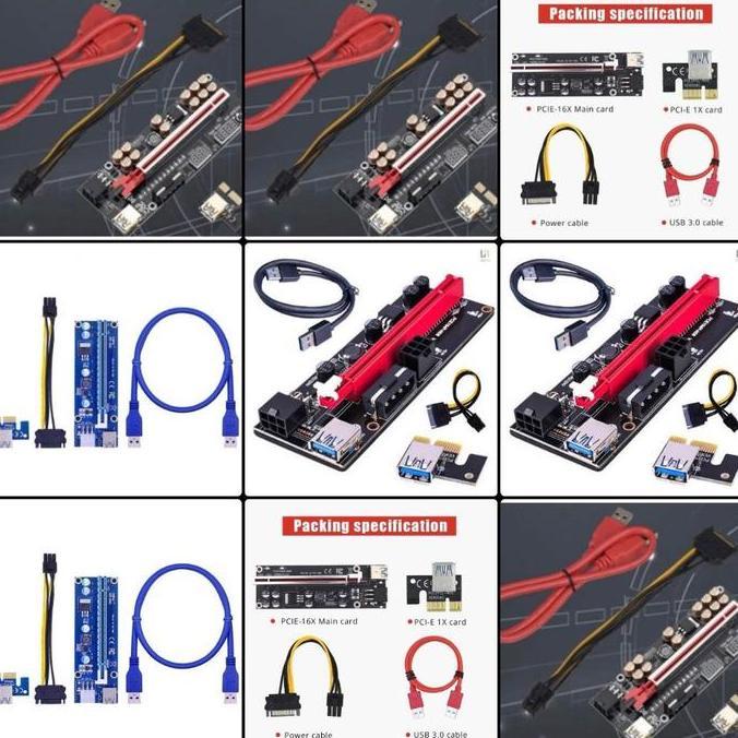 PCI-E PCIE Riser Card 009S Plus 006C VER018PRO 4-8-12 Kapasitor