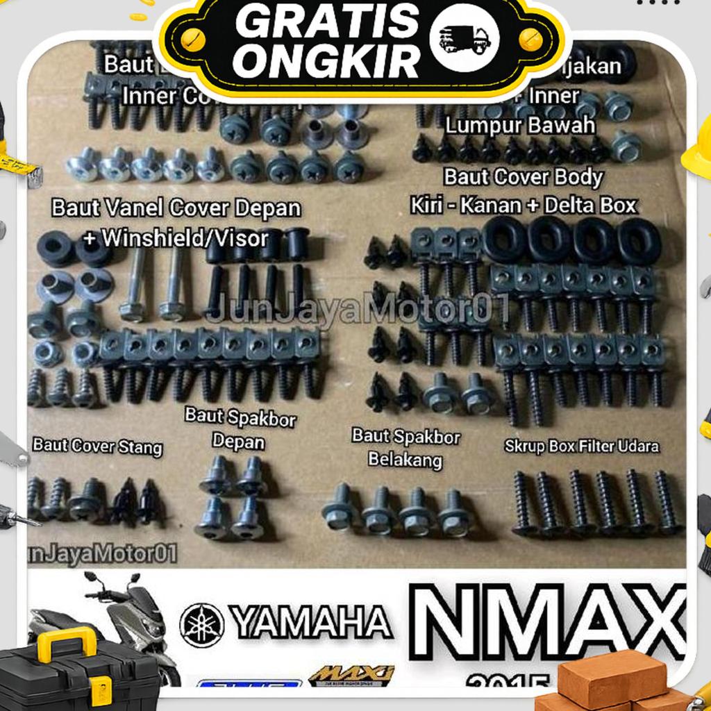 Baut Lengkap Full Set Bodi Body Yamaha Nmax 2015-2018