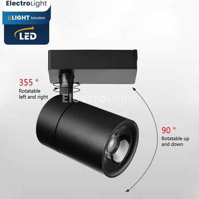 Lampu sorot rell LED 15watt 30watt tracklight aluminium spotlight