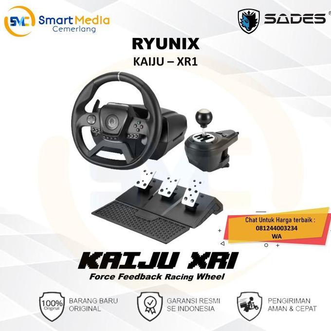 Sades Ryunix Kaiju Force Feedback Racing Wheel XR1 Setir Stir
