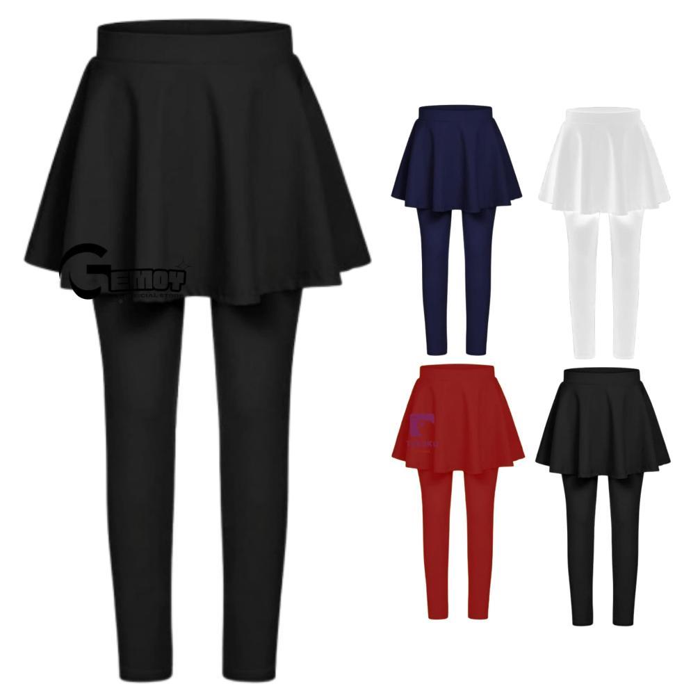 DISKON GEMOY ROK LEGGING PANJANG  OLAHRAGA OUTDOOR WANITA BAHAN SPANDEKS WARNA MERAH HITAM PUTIH NAV
