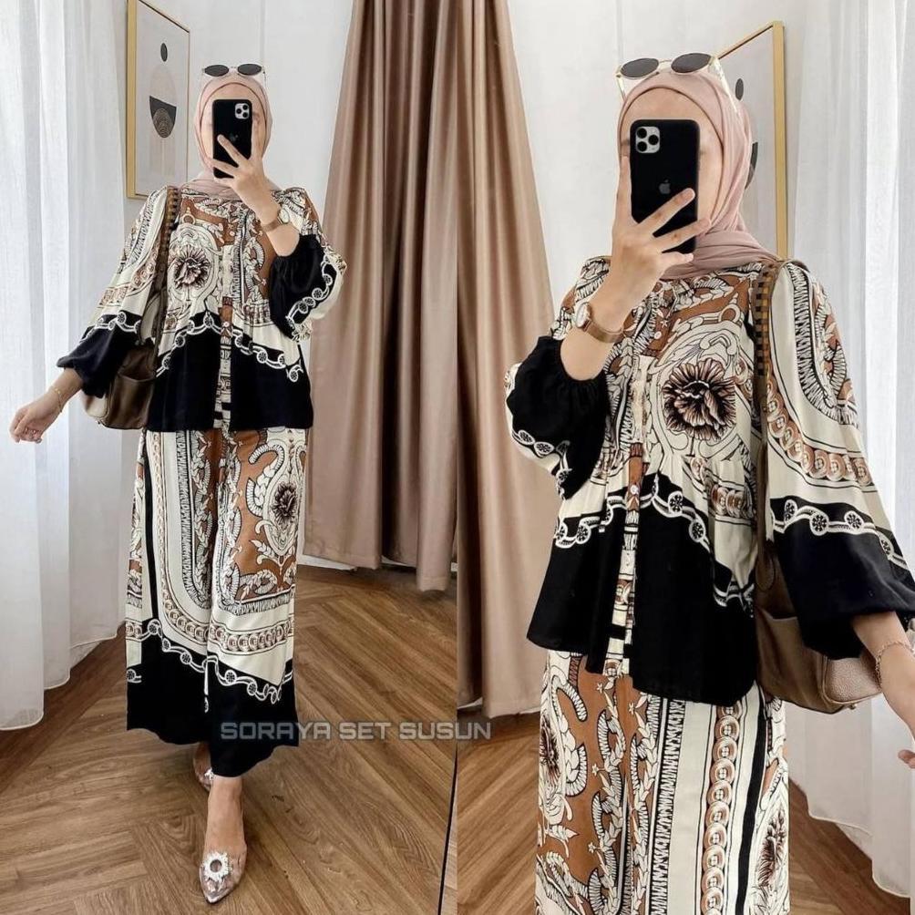 PREMIUM Setelan Rayon Wanita Kekinian - Setelan Rayon Viscose Premium Adem & Nyaman Buat Harian KEKI