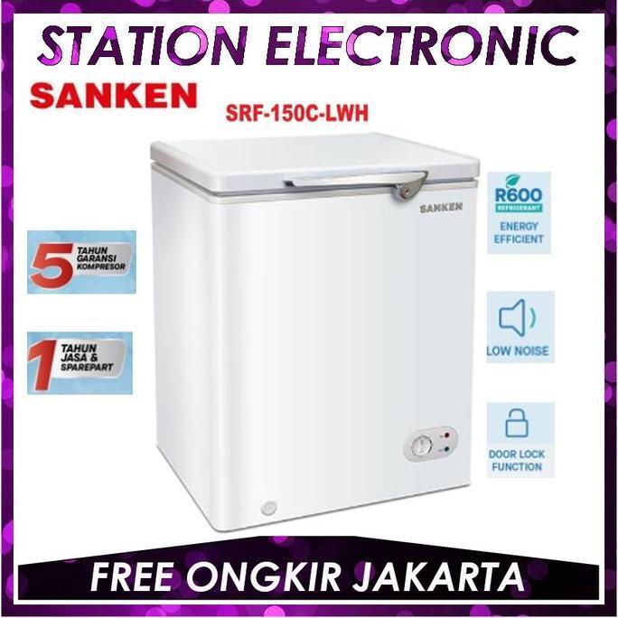 SANKEN SRF-150-CLWH / SRF 150 CLWH / SRF-150-CLH / SRF150 CLWH CHEST FREEZER BOX LEMARI PEMBEKU 150 