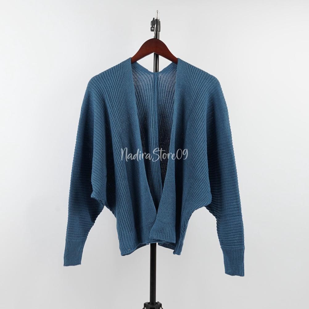 Disc Cardigan Batwing Rajut Oversize Premium Warna Beragam