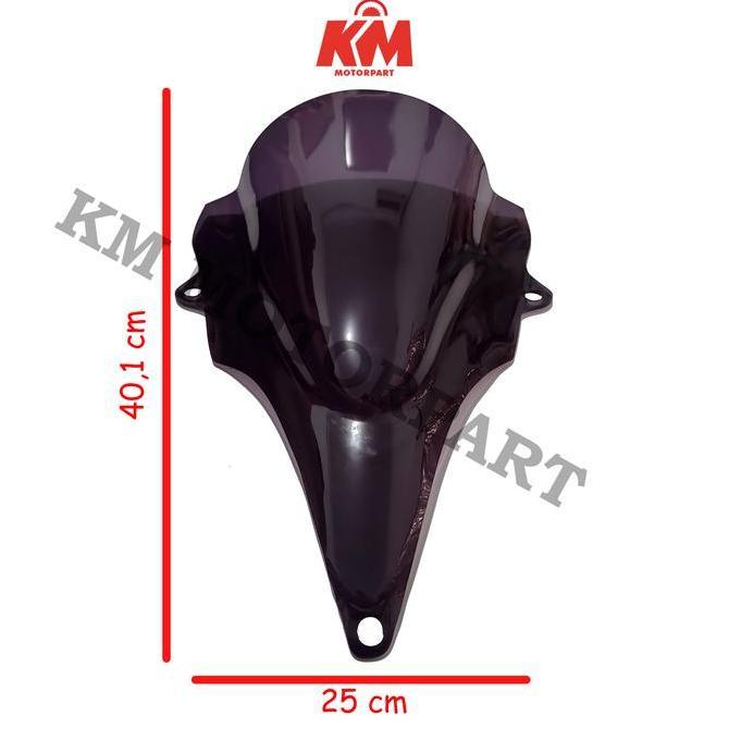 geyzitya - Visor Windshield Jenong Cbr 150r New 2019 Facelift Tinggi 40cm Tebal 3mm Hitam dan Bening