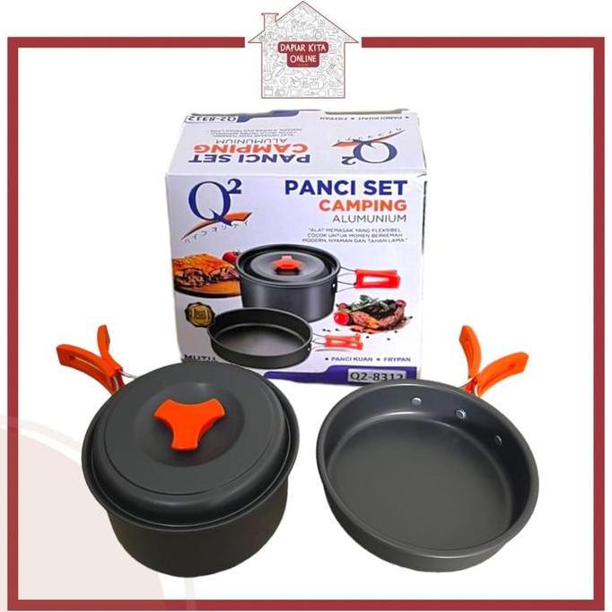 PANCI SET CAMPING Q2-8312 / PANCI SET CAMPING ALUMUNIUM Q2 8312 / ALAT MASAK CAMPING SERBAGUNA OUTDO