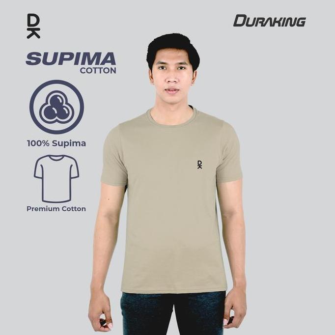 Duraking Kaos 100 Persen Supima Cotton Daily Wear - O Neck Basic Kain Katun Lembut Polos Pria Nyaman