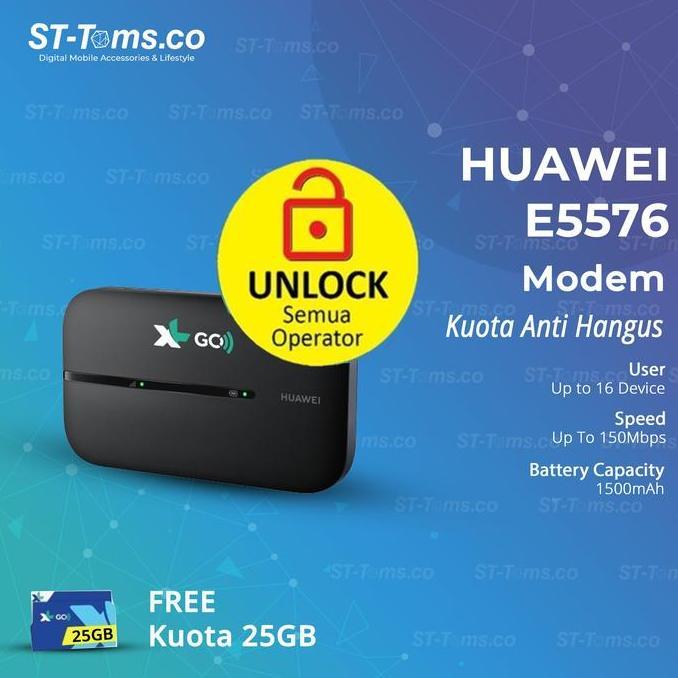 Huawei Mifi Modem Wifi Router 4G E5577 Max Free Telkomsel 14Gb 2Bln Bk