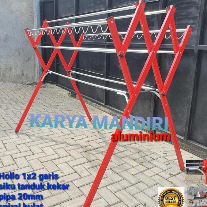 nurbaiti1030 - jemuran baju aluminium besar /Jemuran Lipat / 180 Cm / Livina