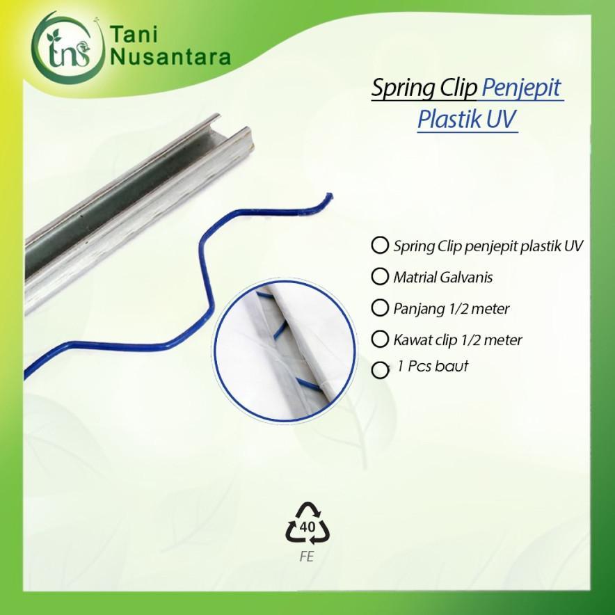Penjepit Plastik UV Spring Clip Bahan Galvanis 05 Meter
