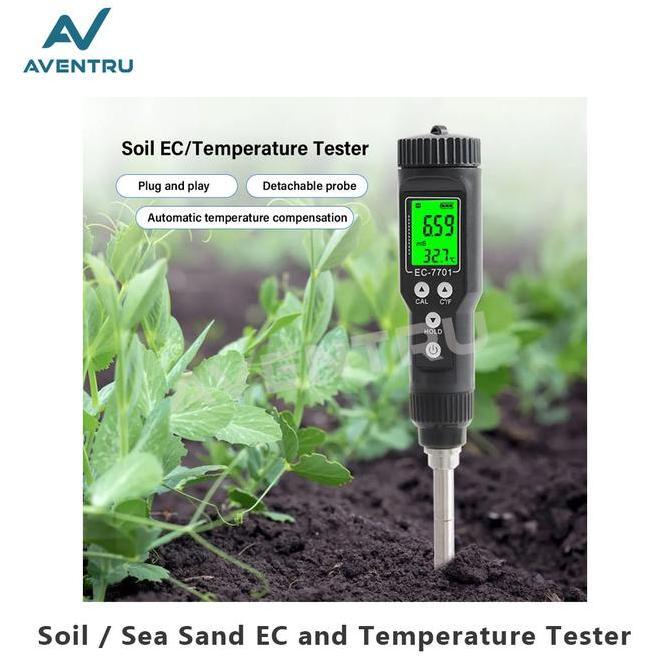 NEW Pengukur EC Temperatur Tanah Pasir Soil Sea Sand EC Temperature Tester Meter