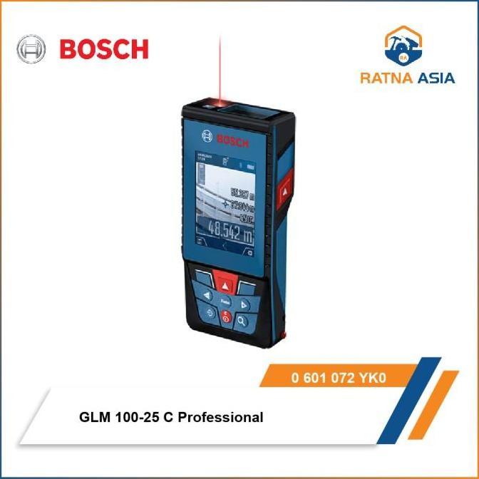 Meteran Laser Merah 100 meter Bosch GLM 100-25 C Outdoor & Indoor