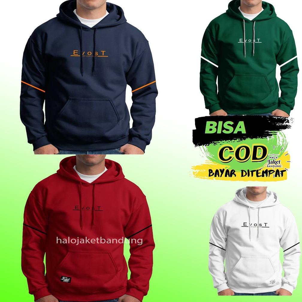 Jaket Sweater Hoodie Pria Distro Evost Original Big Size Jumbo M - Xxl [J3]
