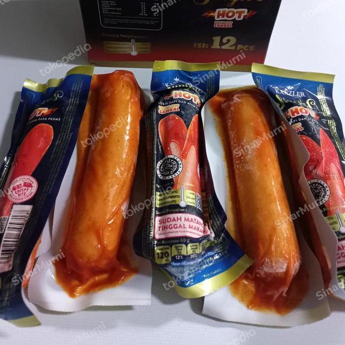 Sosis Hot Kanzler Sosis pedas sosis single hot 1 x 65g