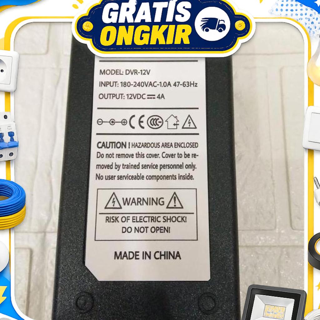 Ac Adapter 12Vdc 4A Model Dvr-12V