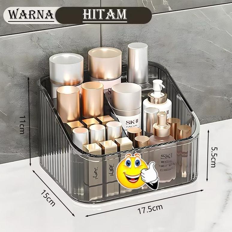 cuci gudang organizer kosmetik rak make up transparan / tempat remote ac tv hp desk storage / rak se