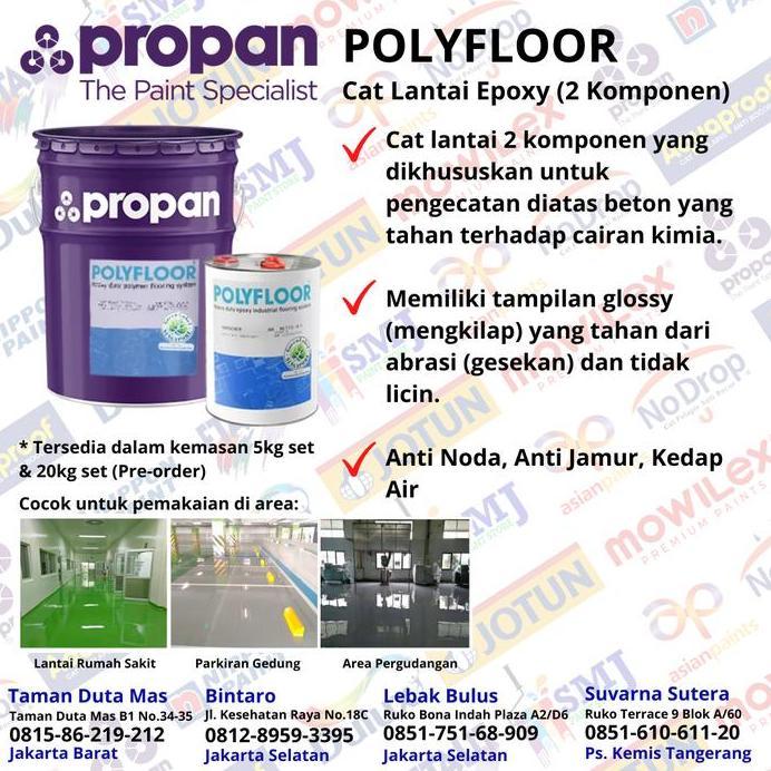 CAT LANTAI PROPAN EPOXY POLYFLOOR EPOXY PFT 253 2K SB 5 Kg set