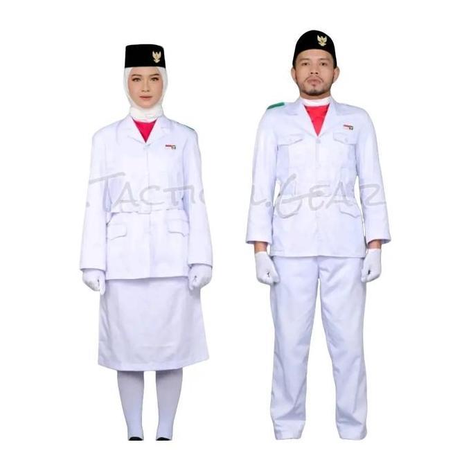 NEW BAJU SERAGAM PDU PASKIBRA 1 STEL LENGKAP KOMPLIT COWOK MAUPUN CEWEK FASHION PRIA WANITA LENGKAP 
