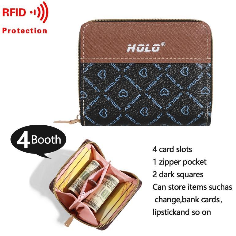 Murah Holo Dompet Koin Mini Card Holder Dompet Lipat Wanita Vintage Simple Dompet Kartu Dan Uang Hit