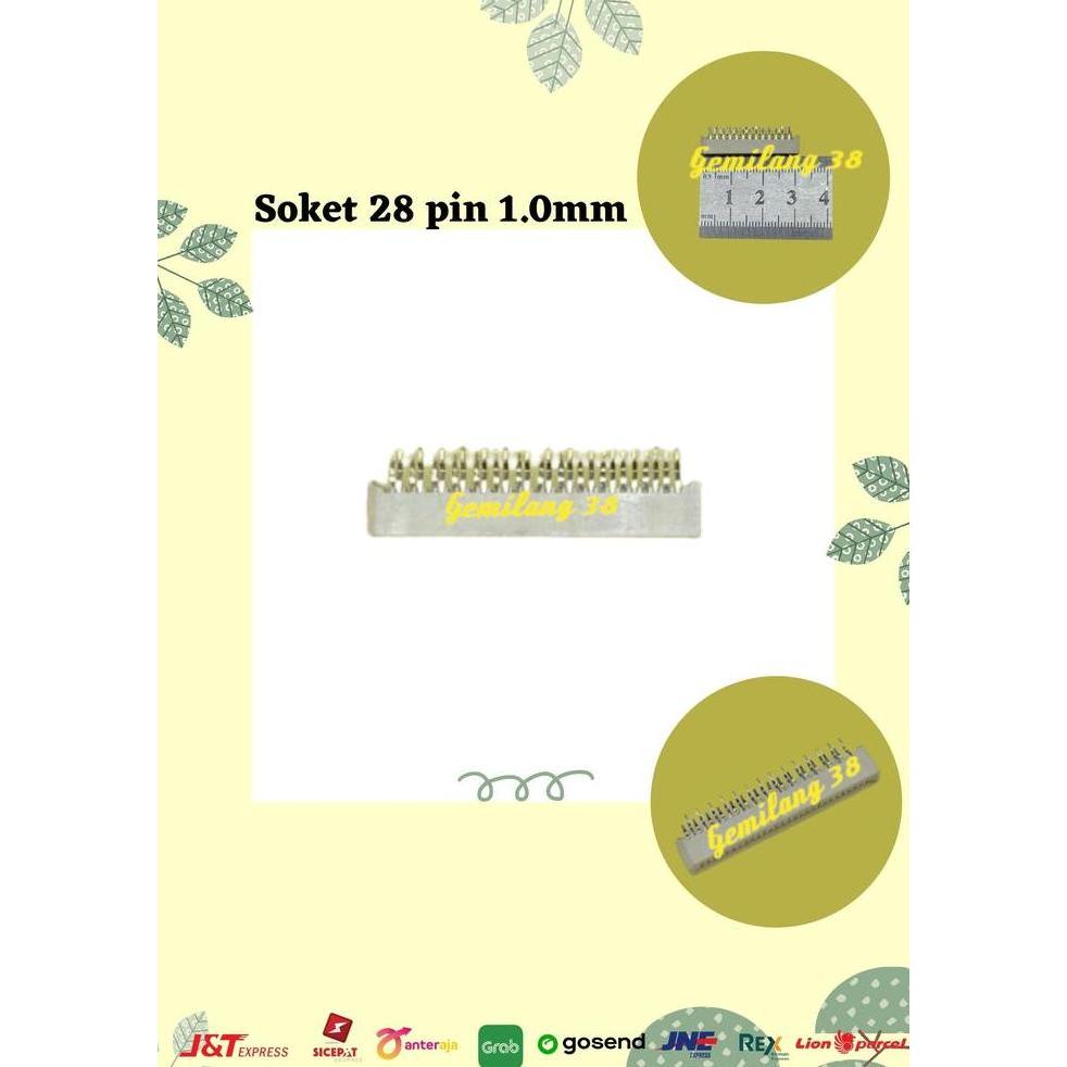 Soket Konektor Kabel Flexible FFC FPC 20 pin 1.25mm Socket Clamshell