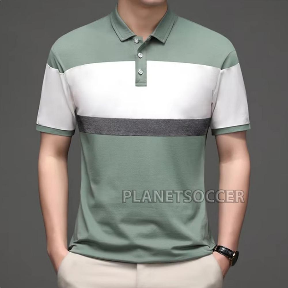 PREMIUM Kaos Pria Terbaru EVOLT Kombinasi Putih Polos Kaos Polo Pria Kerah Shanghai Distro Bandung O