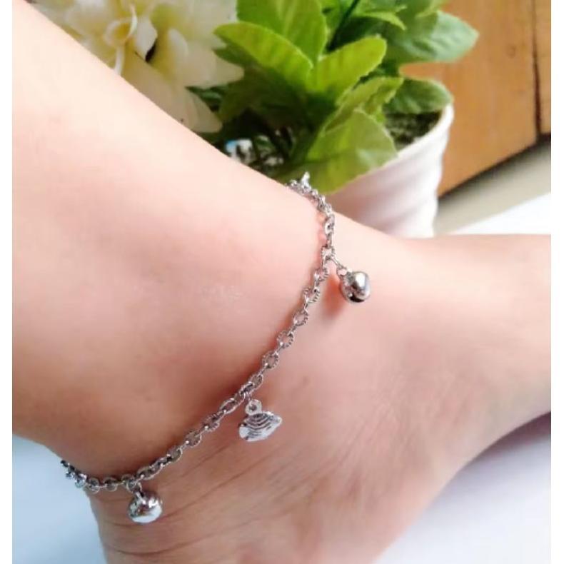 Hot Gelang Kaki Silver Kerinci Titanium Asli Tidak Berkarat Bisa Dipakai Sehari Hari