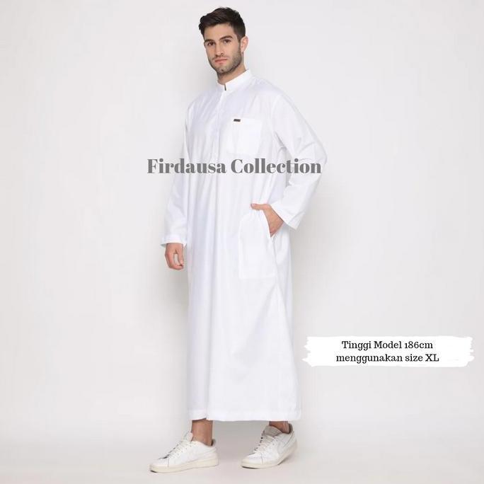 Asliori- Jubah Jumbo Katun Toyobo - Gamis Putih Pria Jumbo - Jubah Pria Jumbo