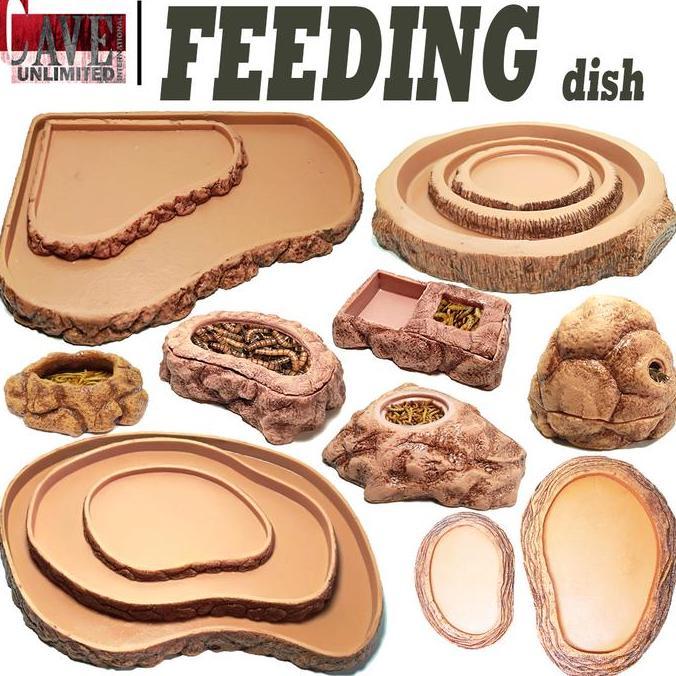 WD020B FEEDING DISH CORNER TEMPAT MAKAN KURA SULCATA TORTOISE IGUANA