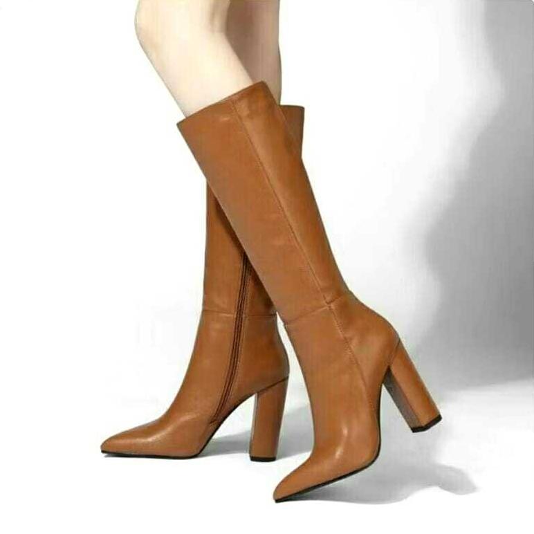 official sepatu boots heels panjang hak tau flat wanita fashion harga fromo